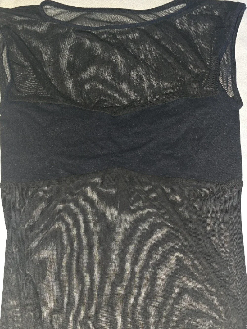 Free People Intimately Black Sheer Mesh Bodysuit